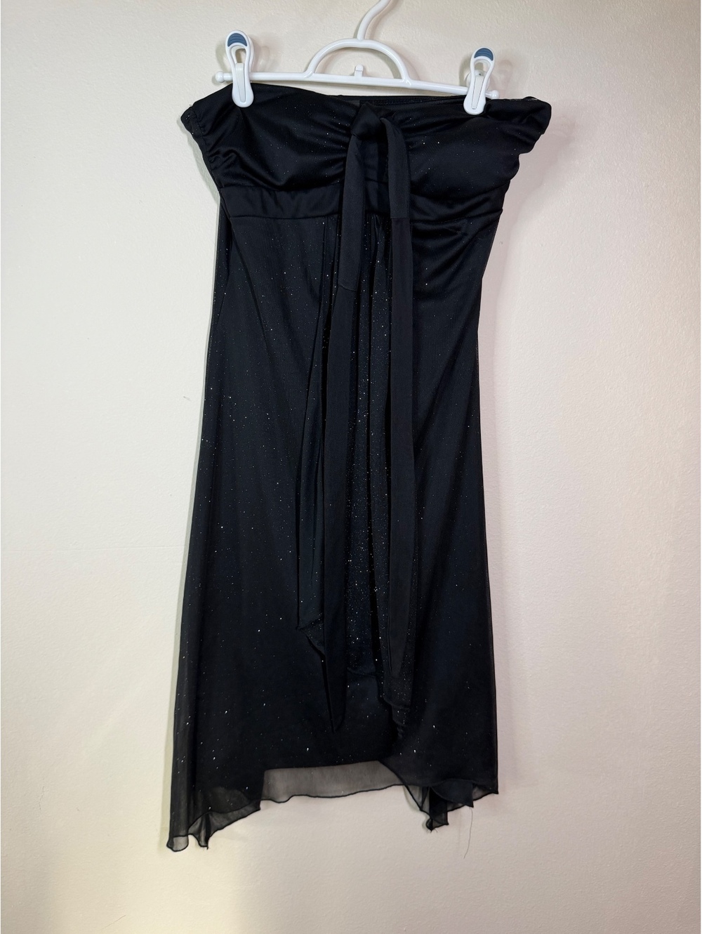 Vintage Y2K A. Byer Black Strapless formal Midi Dress Size M